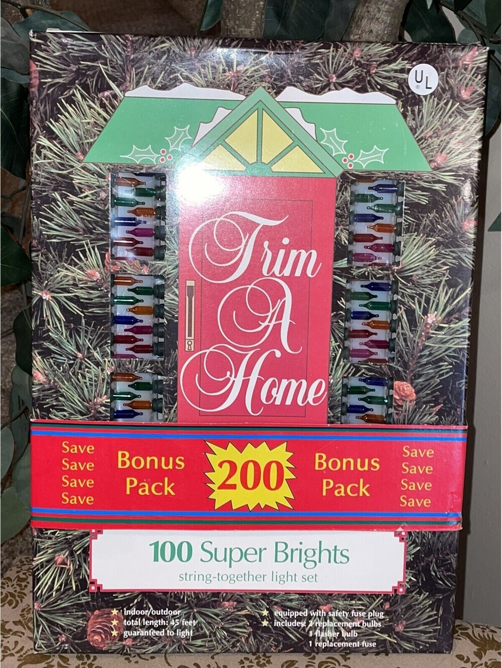 Trim A Home 100 Super Brights String Together Lights Bonus Set Of 2 (200 Lights)